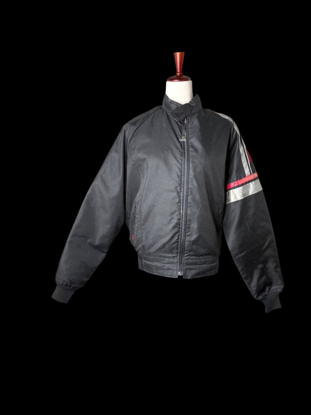 Vintage 70s 80s Hondaline Lg Black Biker Cafe Racing Nylon Jacket Liner Logo USA